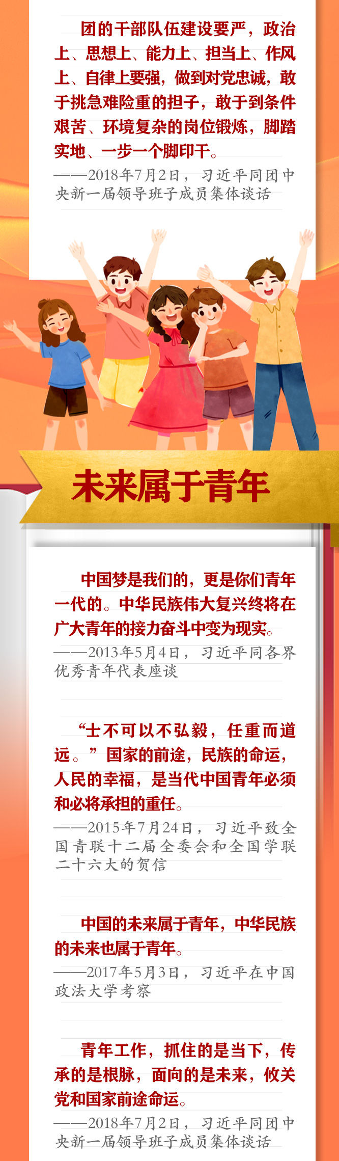 手繪長卷 | 共青團(tuán)員們，總書記這些話要牢記
