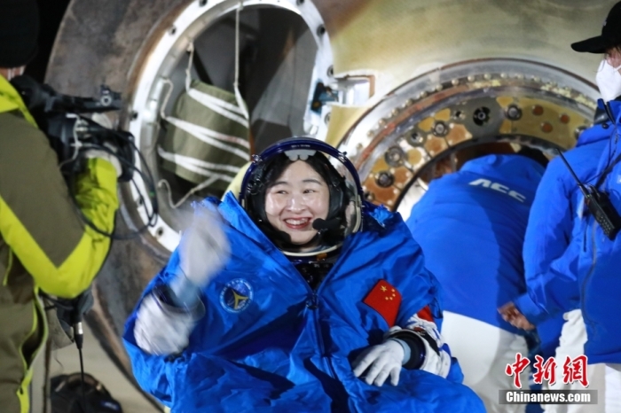 圖為航天員劉洋。孫海英 攝