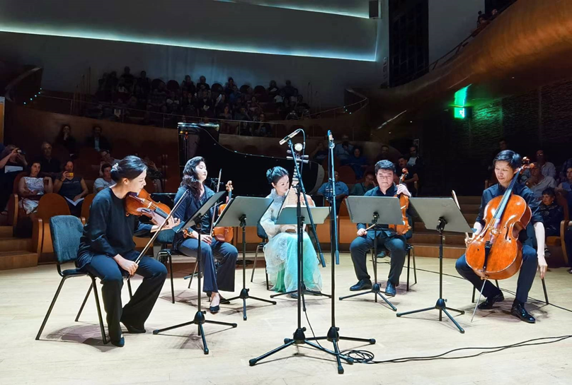 “古老文明的現(xiàn)代回聲——中國當代作曲家室內(nèi)樂作品音樂會”在意大利舉行。中國駐意大利使館供圖
