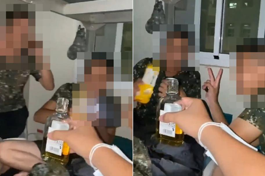 臺(tái)軍在宿舍開“飲酒趴”。圖片來源：臺(tái)灣“中時(shí)新聞網(wǎng)”。
