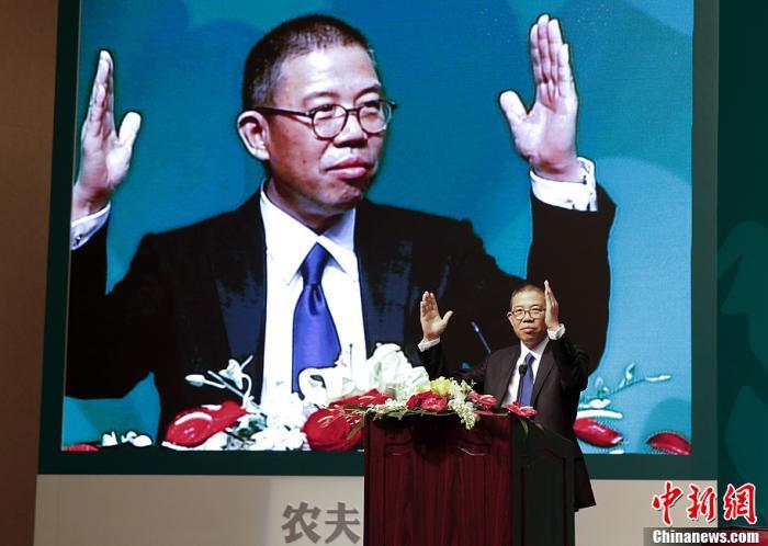 資料圖：農(nóng)夫山泉?jiǎng)?chuàng)始人鐘睒睒。 <a target='_blank' href='/'><p  align=