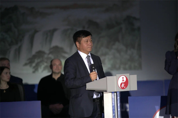 中國駐俄羅斯大使張漢暉致辭。駐俄羅斯大使館供圖