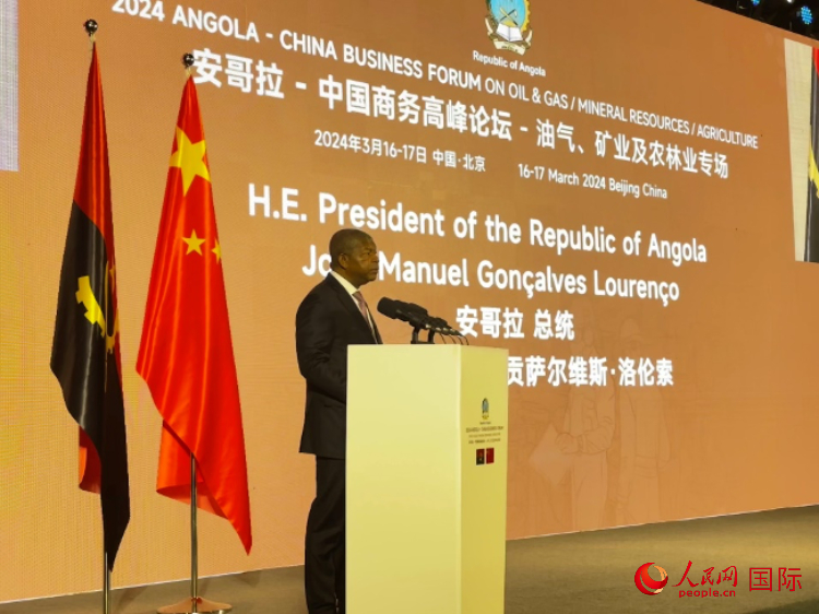 安哥拉總統(tǒng)若昂·曼努埃爾·貢薩爾維斯·洛倫索。人民網(wǎng)記者 張榮攝