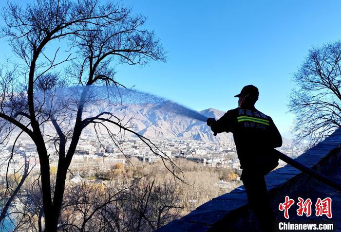 12月6日，布達(dá)拉宮消防救援大隊(duì)在布達(dá)拉宮山體林草區(qū)域開展?jié)窕ぷ鳌！㈣?攝