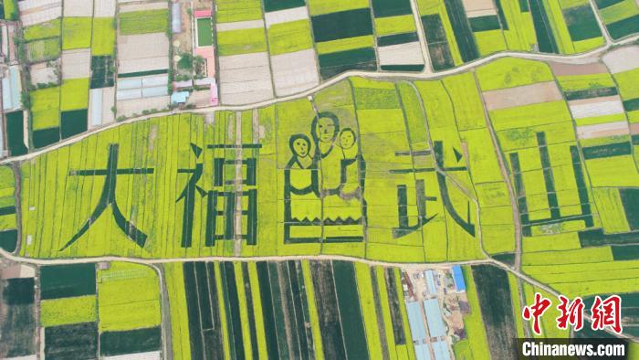 2019年4月，天水武山縣萬畝鄉(xiāng)村油菜花海。(資料圖) 何海瑞 攝