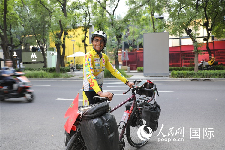 摩洛哥自行車運動員卡里姆·穆斯塔。人民網(wǎng)記者 翟轉麗攝